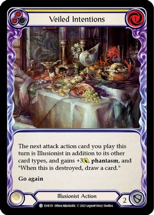 Image of Veiled Intentions (Yellow) [EVR151] (Everfest)  1st Edition Rainbow Foil