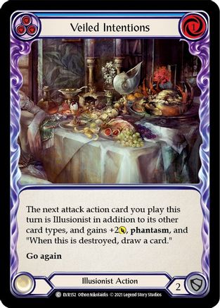 Image of Veiled Intentions (Blue) [EVR152] (Everfest)  1st Edition Rainbow Foil
