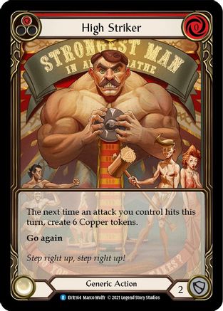 Image of High Striker (Red) [EVR164] (Everfest)  1st Edition Extended Art Rainbow Foil