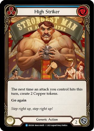 Image of High Striker (Blue) [EVR166] (Everfest)  1st Edition Rainbow Foil