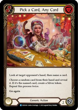 Image of Pick a Card, Any Card (Yellow) [EVR168] (Everfest)  1st Edition Normal