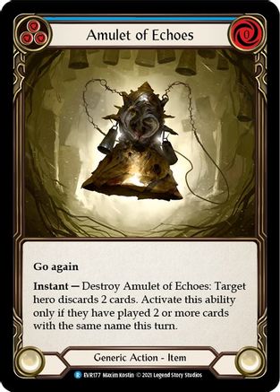 Image of Amulet of Echoes [EVR177] (Everfest)  1st Edition Cold Foil
