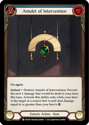 Image of Amulet of Intervention [EVR180] (Everfest)  1st Edition Normal