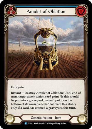 Image of Amulet of Oblation [EVR181] (Everfest)  1st Edition Cold Foil