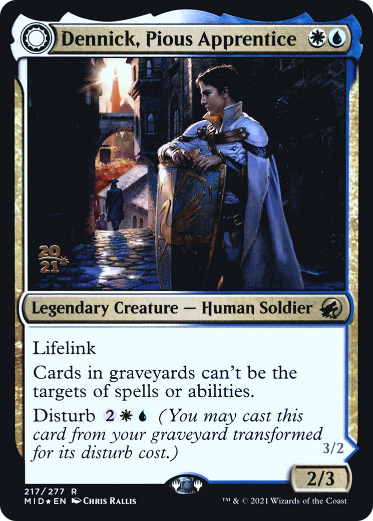 Image of Dennick, Pious Apprentice // Dennick, Pious Apparition [Innistrad: Midnight Hunt Prerelease Promos]