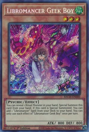 Image of Libromancer Geek Boy [BACH-EN000] Secret Rare