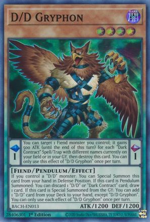 Image of D/D Gryphon [BACH-EN013] Super Rare