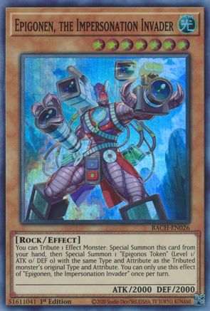 Image of Epigonen, the Impersonation Invader [BACH-EN026] Super Rare