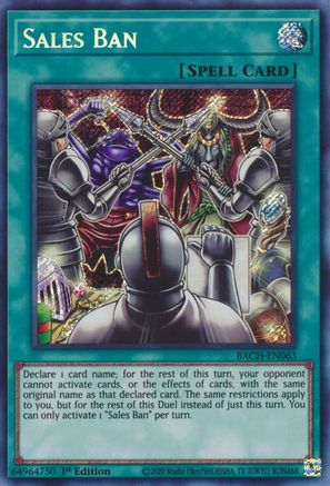 Image of Sales Ban [BACH-EN063] Secret Rare