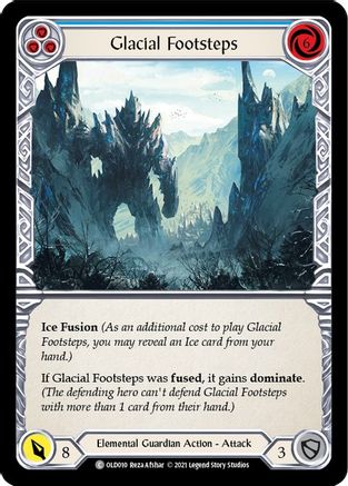Image of Glacial Footsteps (Blue) [OLD010] (Tales of Aria Oldhim Blitz Deck)  1st Edition Normal
