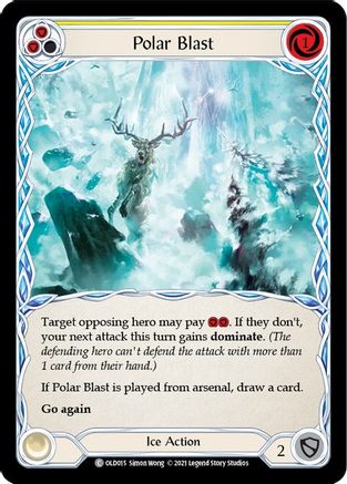 Image of Polar Blast (Yellow) [OLD015] (Tales of Aria Oldhim Blitz Deck)  1st Edition Normal