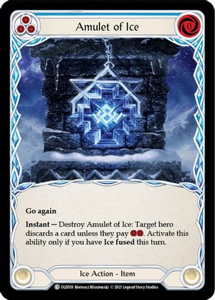 Image of Amulet of Ice (Blue) [OLD018] (Tales of Aria Oldhim Blitz Deck)  1st Edition Normal