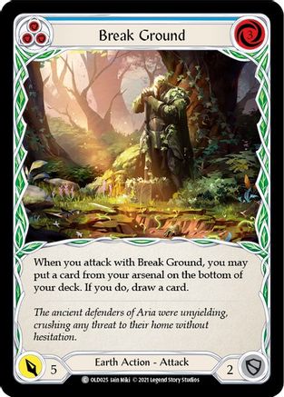Image of Break Ground (Blue) [OLD025] (Tales of Aria Oldhim Blitz Deck)  1st Edition Normal
