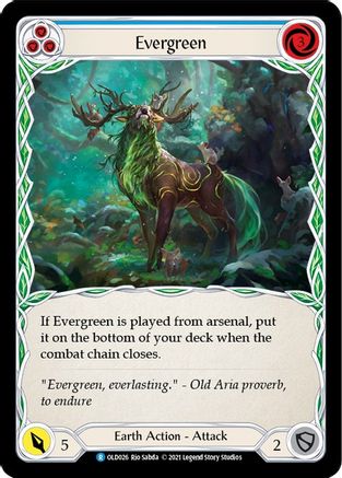 Image of Evergreen (Blue) [OLD026] (Tales of Aria Oldhim Blitz Deck)  1st Edition Normal