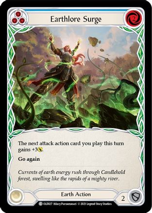Image of Earthlore Surge (Blue) [OLD027] (Tales of Aria Oldhim Blitz Deck)  1st Edition Normal