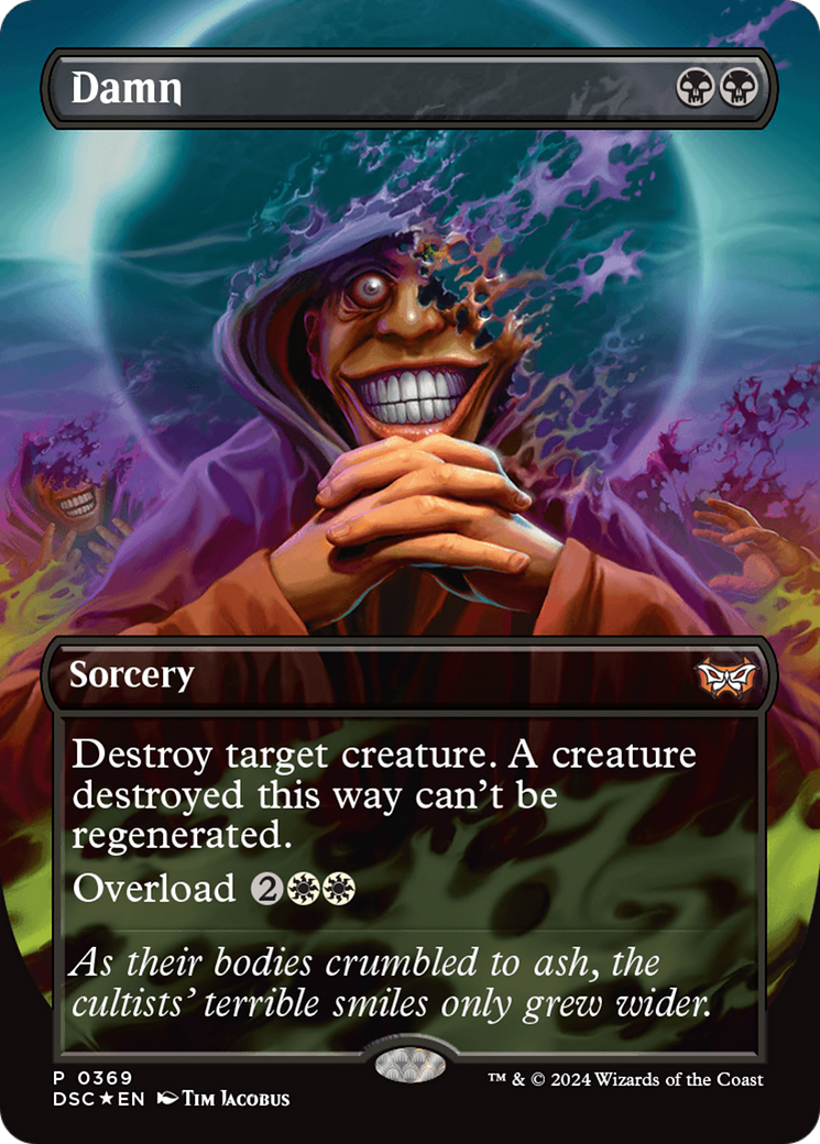 Image of Damn (Borderless) [Duskmourn: House of Horror Commander]