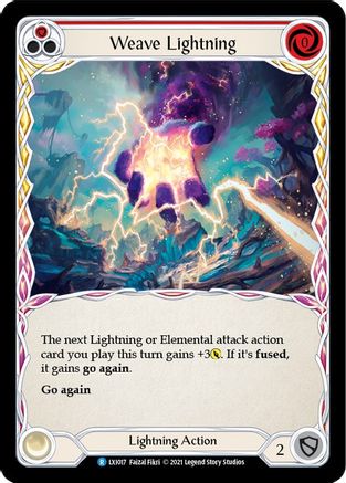 Image of Weave Lightning (Red) [LXI017] (Tales of Aria Lexi Blitz Deck)  1st Edition Normal