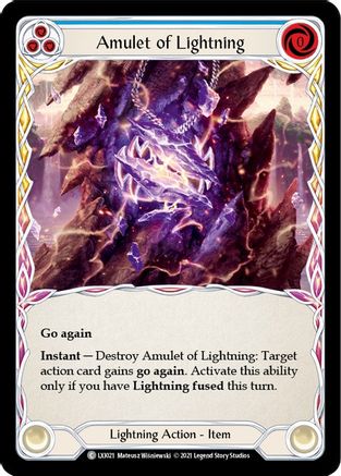 Image of Amulet of Lightning (Blue) [LXI021] (Tales of Aria Lexi Blitz Deck)  1st Edition Normal