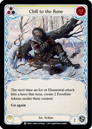 Image of Chill to the Bone (Yellow) [LXI024] (Tales of Aria Lexi Blitz Deck)  1st Edition Normal