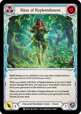 Image of Rites of Replenishment (Blue) [BRI014] (Tales of Aria Briar Blitz Deck)  1st Edition Normal