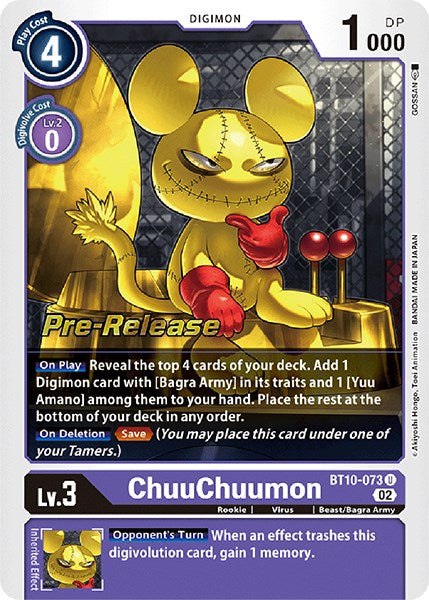 Image of ChuuChuumon [BT10-073] [Xros Encounter Pre-Release Cards]