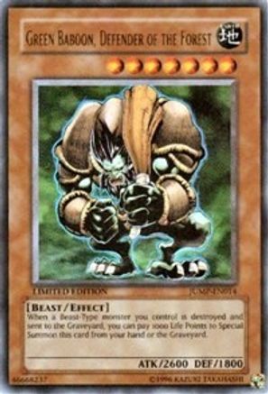 Image of Green Baboon, Defender of the Forest [JUMP-EN014] Ultra Rare