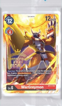 Image of Championship 2021 Finals Event Pack Alt-Art Gold Stamp Set - Digimon Promotion Cards