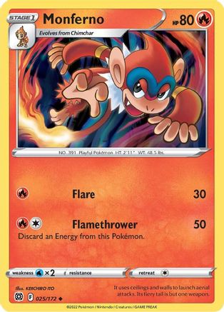 Image of Monferno (025/172) [Sword & Shield: Brilliant Stars]