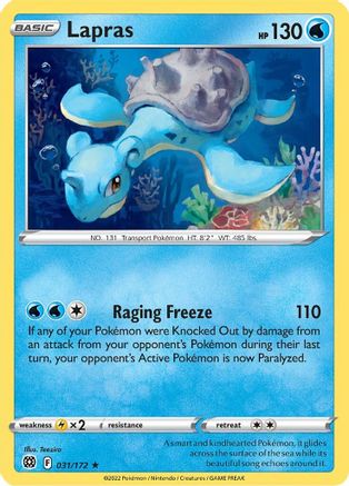 Image of Lapras (031/172) [Sword & Shield: Brilliant Stars]