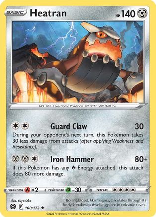 Image of Heatran (100/172) [Sword & Shield: Brilliant Stars]
