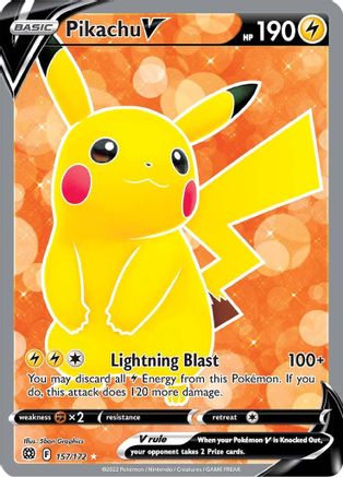 Image of Pikachu V (157/172) [Sword & Shield: Brilliant Stars]
