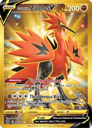 Image of Galarian Zapdos V (182/172) [Sword & Shield: Brilliant Stars]