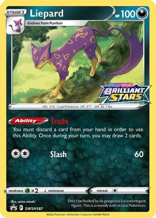 Image of Liepard (SWSH187) (Prerelease Promo) [Sword & Shield: Black Star Promos]