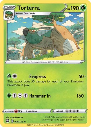 Image of Torterra (008/172) (Theme Deck Exclusive) [Sword & Shield: Brilliant Stars]
