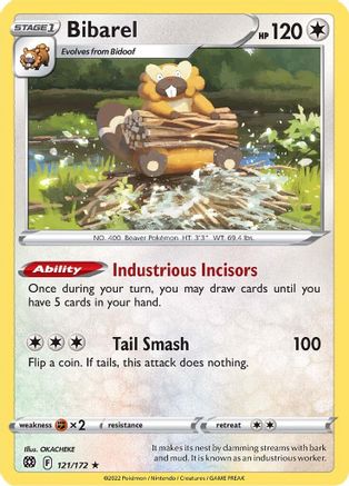 Image of Bibarel (121/172) (Theme Deck Exclusive) [Sword & Shield: Brilliant Stars]