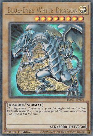 Image of Blue-Eyes White Dragon (Duel Terminal) [HAC1-EN001] Parallel Rare