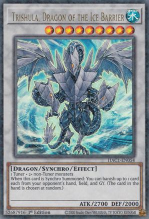 Image of Trishula, Dragon of the Ice Barrier (Duel Terminal) [HAC1-EN054] Parallel Rare