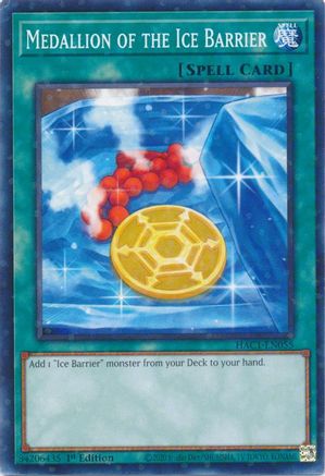 Image of Medallion of the Ice Barrier (Duel Terminal) [HAC1-EN055] Parallel Rare