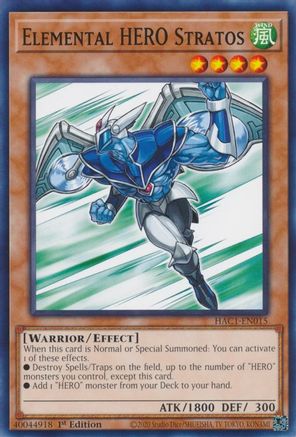 Image of Elemental HERO Stratos [HAC1-EN015] Common