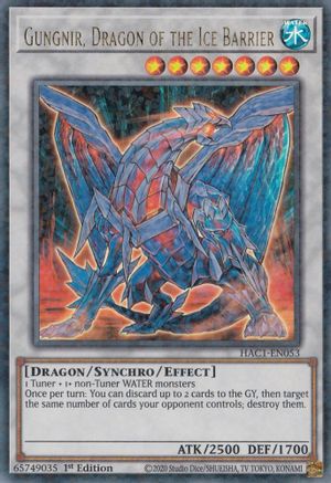 Image of Gungnir, Dragon of the Ice Barrier (Duel Terminal) [HAC1-EN053] Parallel Rare