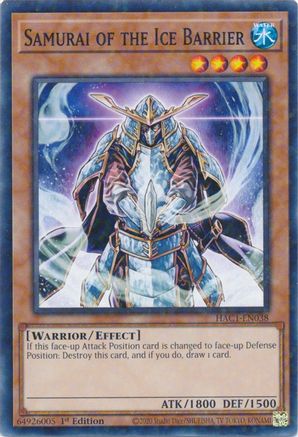 Image of Samurai of the Ice Barrier (Duel Terminal) [HAC1-EN038] Parallel Rare