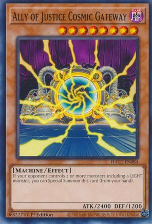 Image of Ally of Justice Cosmic Gateway [HAC1-EN084] Common