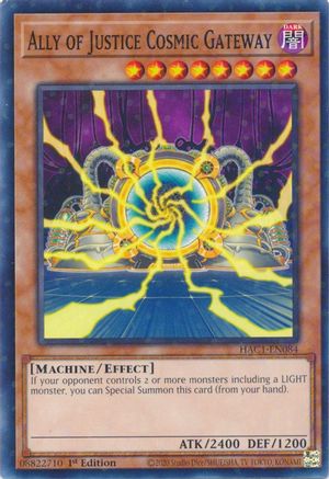 Image of Ally of Justice Cosmic Gateway (Duel Terminal) [HAC1-EN084] Parallel Rare