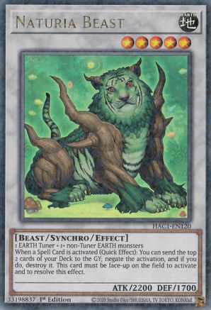 Image of Naturia Beast (Duel Terminal) [HAC1-EN120] Parallel Rare