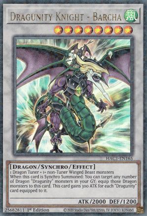 Image of Dragunity Knight - Barcha (Duel Terminal) [HAC1-EN165] Parallel Rare