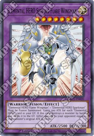 Image of Elemental HERO Shining Flare Wingman [HAC1-EN020] Common