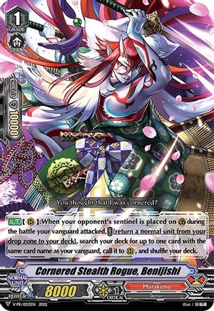 Image of Cornered Stealth Rogue, Benijishi (V-PR/0213EN) [V Promo Cards]