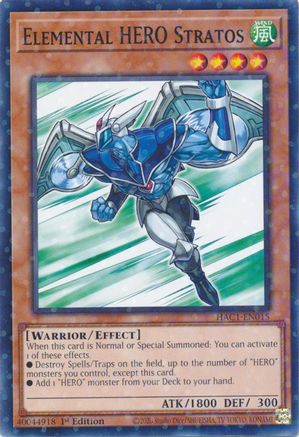 Image of Elemental HERO Stratos (Duel Terminal) [HAC1-EN015] Common