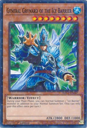 Image of General Grunard of the Ice Barrier (Duel Terminal) [HAC1-EN042] Common