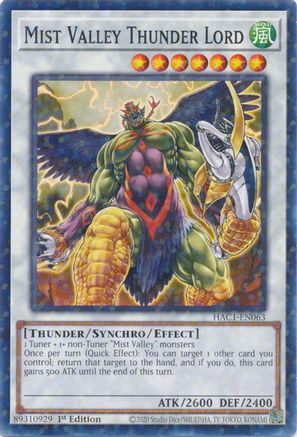 Image of Mist Valley Thunder Lord (Duel Terminal) [HAC1-EN063] Common